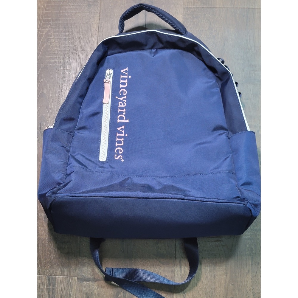 Vineyard Vines Target Navy Blue Pink‎ Logo Backpack Padded School Bag RN17730